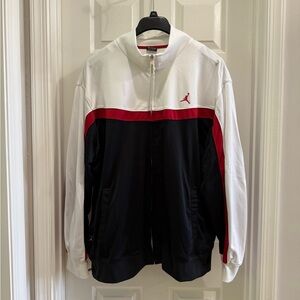 Jordan Men's White, Black, and Red Jacket